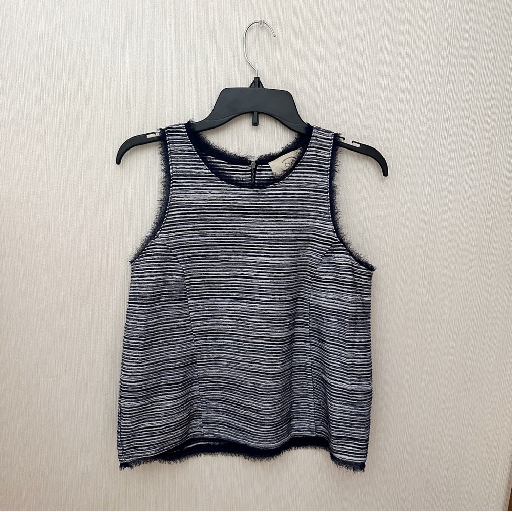 Anthropologie Vanessa Virginia | Striped Fringe Indira Tank Size S